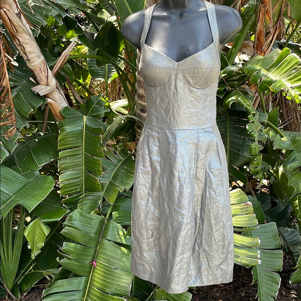 linen silver sundress